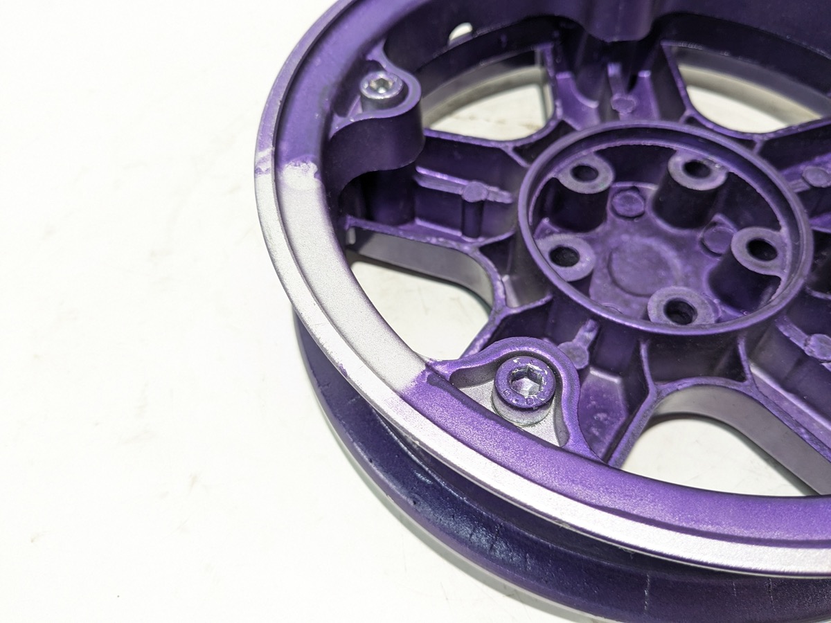 Invacare TDX SP2 drive wheel rim purple part electric mobility wheelchair powerchair scooter - Image 3