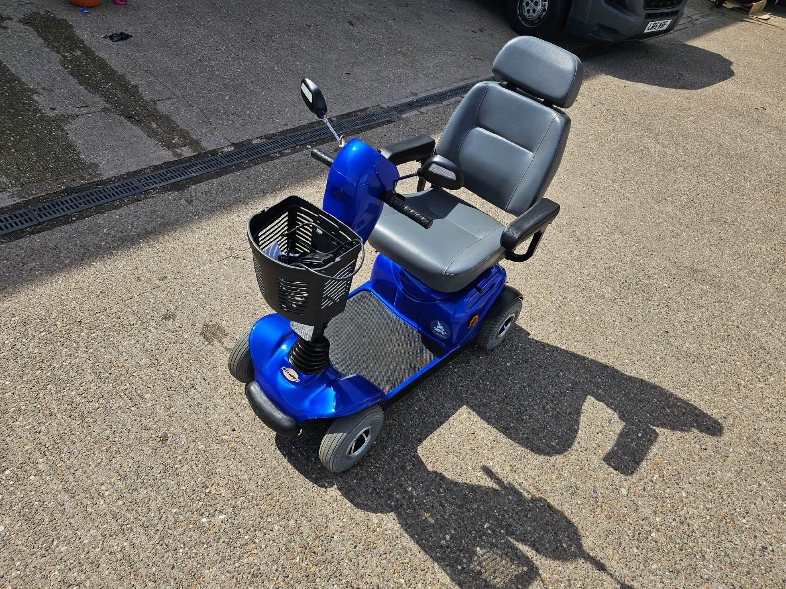 Days Strider 4mph blue electric road mobility scooter